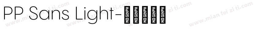 PP Sans Light字体转换